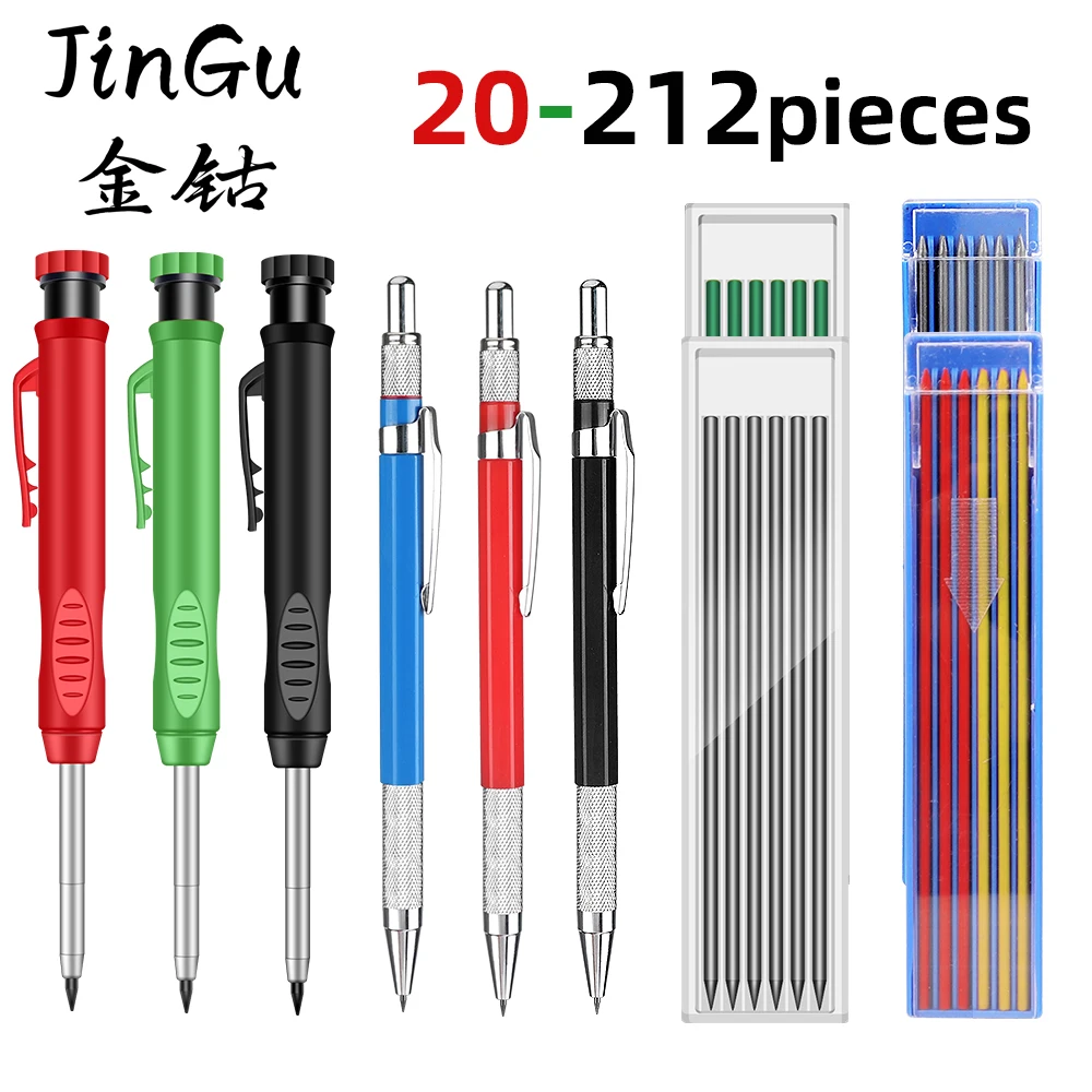 Mechanical Pencil Set 2.0,2.8mm Deep Hole Solid Carpenter Scriber with Leads Sharpener for Drawing and Sketching Stationery Tool
Mechanical Pencil Set 2.0,2.8mm Deep Hole Solid Carpenter Scriber with Leads Sharpener for Drawing and Sketching Stationery Tool