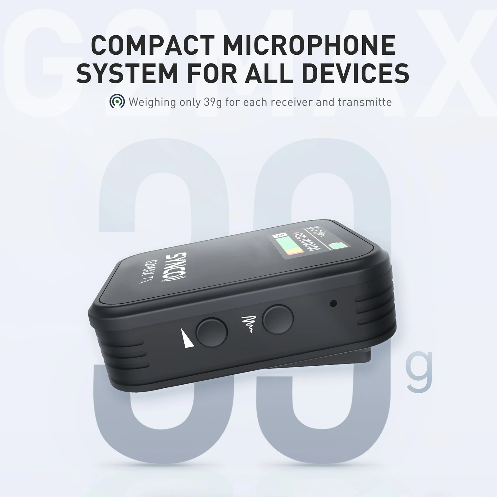 2.4G Wireless Microphone System Clip-on Microphone 200M Transmission Range 8GB Built-in Memory TFT Screen for Smartphone Camera
2.4G Wireless Microphone System Clip-on Microphone 200M Transmission Range 8GB Built-in Memory TFT Screen for Smartphone Camera