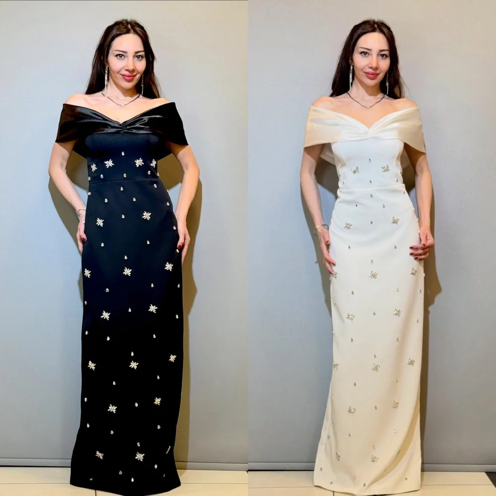 Customized Intricate Matching Jersey Rhinestone Straight Off-the-shoulder Long Dresses Bespoke Occasion Dresses Exquisite Formal
Customized Intricate Matching Jersey Rhinestone Straight Off-the-shoulder Long Dresses Bespoke Occasion Dresses Exquisite Formal