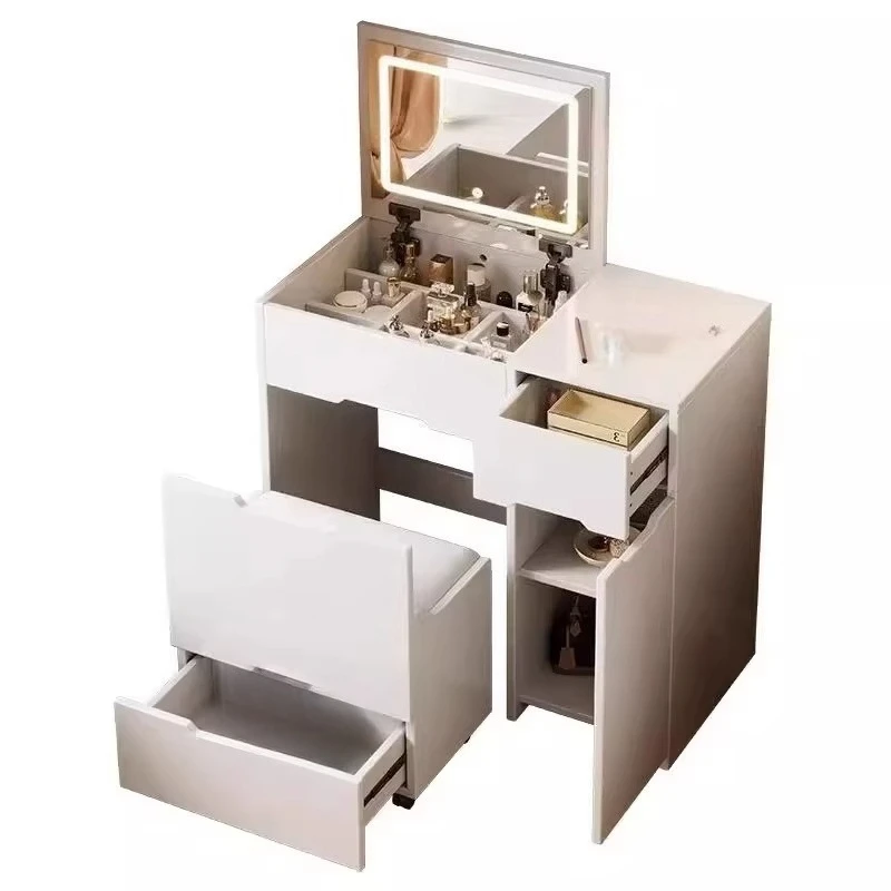 Dresser bedroom modern simple small cream style new clamshell with light color dressing table storage cabinet integration
Dresser bedroom modern simple small cream style new clamshell with light color dressing table storage cabinet integration