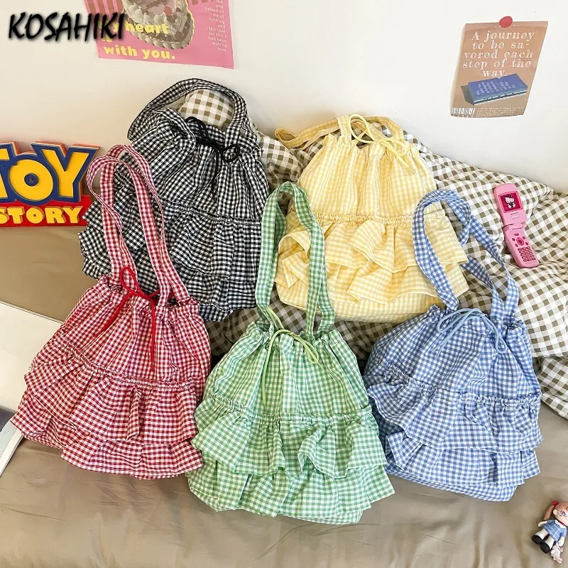 Y2k Aesthetic Preppy Plaid Ruffled Women's Handbags Korean Women Fashion Shoulder Bags All Match Drawstring Pleated Underarm Bag
Y2k Aesthetic Preppy Plaid Ruffled Women's Handbags Korean Women Fashion Shoulder Bags All Match Drawstring Pleated Underarm Bag