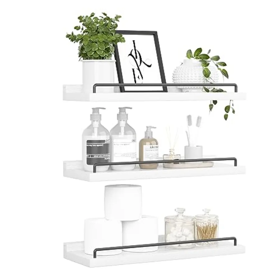 Floating Shelves for Wall Decor, White Shelves for Bathroom, Living Room, Bedroom, Picture Frames, Plants, Kitchen Set of 3
Floating Shelves for Wall Decor, White Shelves for Bathroom, Living Room, Bedroom, Picture Frames, Plants, Kitchen Set of 3