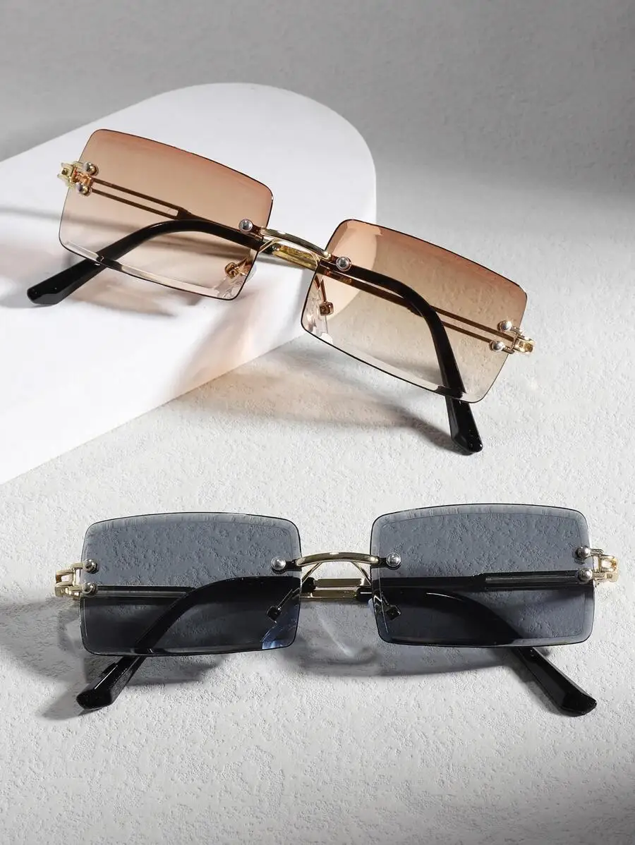 2 Pairs Of Fashionable Metal Rimless Square Eyeglasses Winter Gifts
2 Pairs Of Fashionable Metal Rimless Square Eyeglasses Winter Gifts