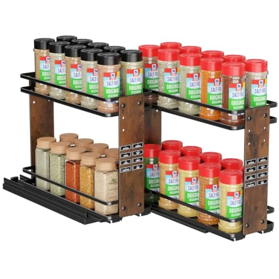 Pull Out Spice Rack Organizer, 2 Tiers,,Spice Organization for Cabinet, Height Adjustable, Easy to Install
Pull Out Spice Rack Organizer, 2 Tiers,,Spice Organization for Cabinet, Height Adjustable, Easy to Install