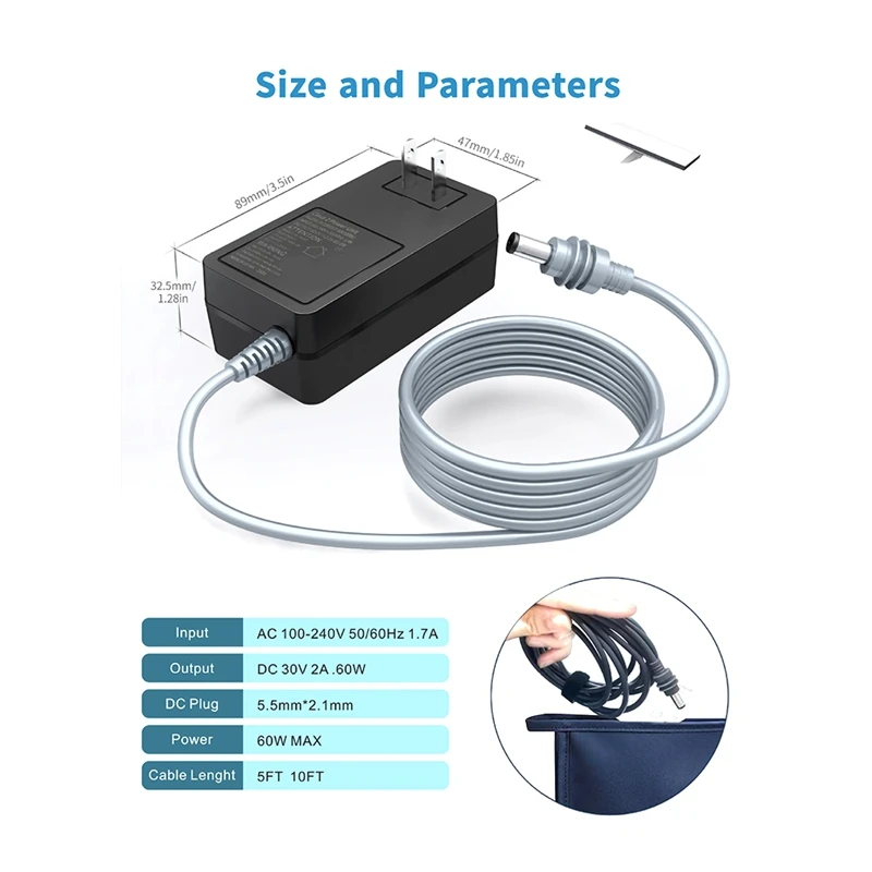 Super Sale 60W Power Adapter for Gen4 Mini Power Adapter Charger Cable AC 100-240V 1.5m US Plug
Super Sale 60W Power Adapter for Gen4 Mini Power Adapter Charger Cable AC 100-240V 1.5m US Plug