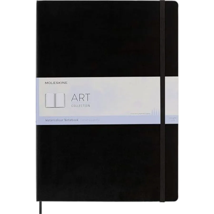 Art Watercolor Notebook, Hard Cover, A3 11.75" x 16.5" Plain/Blank, Black, 60 Pages
Art Watercolor Notebook, Hard Cover, A3 11.75" x 16.5" Plain/Blank, Black, 60 Pages
