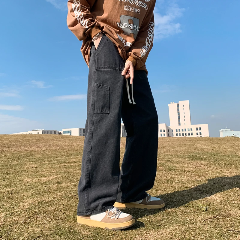 Retro Washed Loose Fit Straight Leg Jeans for Men Autumn Winter Casual Fashion Youth Popular High Waist Denim Long Pants
Retro Washed Loose Fit Straight Leg Jeans for Men Autumn Winter Casual Fashion Youth Popular High Waist Denim Long Pants