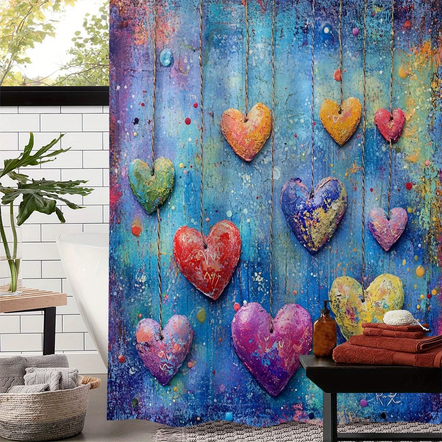 Открытая романтическая занавеска для душа с принтом любви на День святого Валентина, оконная занавеска с 12-крючками для окон
Открытая романтическая занавеска для душа с принтом любви на День святого Валентина, оконная занавеска с 12-крючками для окон