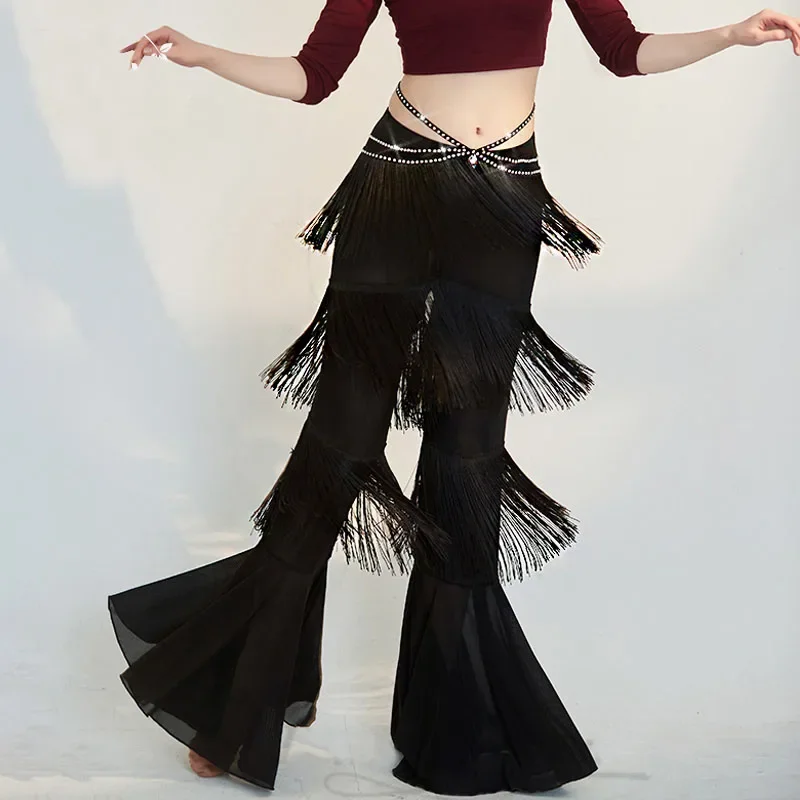Ladies Oriental Belly Dance Tassel Pants Yoga Practice Trousers Costumes Dancewear Halloween Pants
Ladies Oriental Belly Dance Tassel Pants Yoga Practice Trousers Costumes Dancewear Halloween Pants