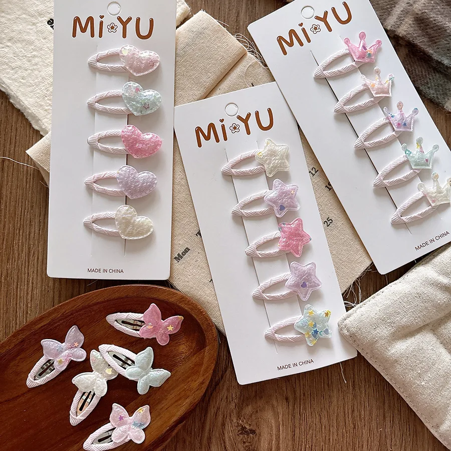 Girls Hair Clips Kids Barrettes 5PC Spring Butterfly Crown Macaron Pastel Baby Girls Lace BB Clips Cute Hair Accessories
Girls Hair Clips Kids Barrettes 5PC Spring Butterfly Crown Macaron Pastel Baby Girls Lace BB Clips Cute Hair Accessories