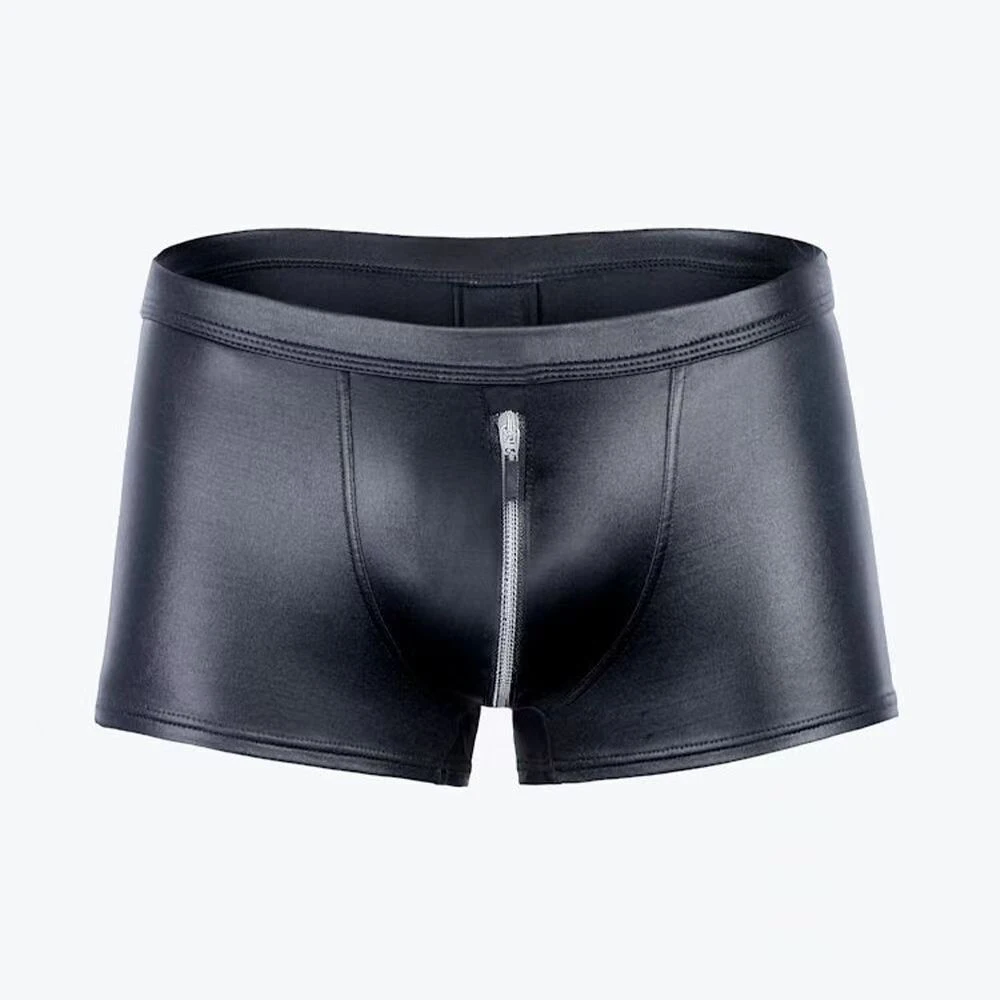 Trendy and Comfortable Men's Faux Leather Low Rise Underwear Boxer Briefs Shorts Underpants Pouch Panties Black
Trendy and Comfortable Men's Faux Leather Low Rise Underwear Boxer Briefs Shorts Underpants Pouch Panties Black