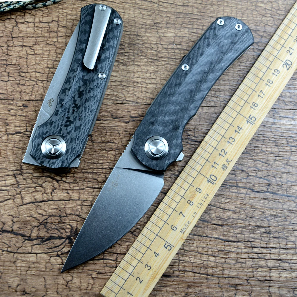 TWOSUN Folding Knife YJ01-V1 Blade ceramic ball bearing Golden Black Carbon Fiber Handle Outdoor Gift Pocket Knife TS243
TWOSUN Folding Knife YJ01-V1 Blade ceramic ball bearing Golden Black Carbon Fiber Handle Outdoor Gift Pocket Knife TS243