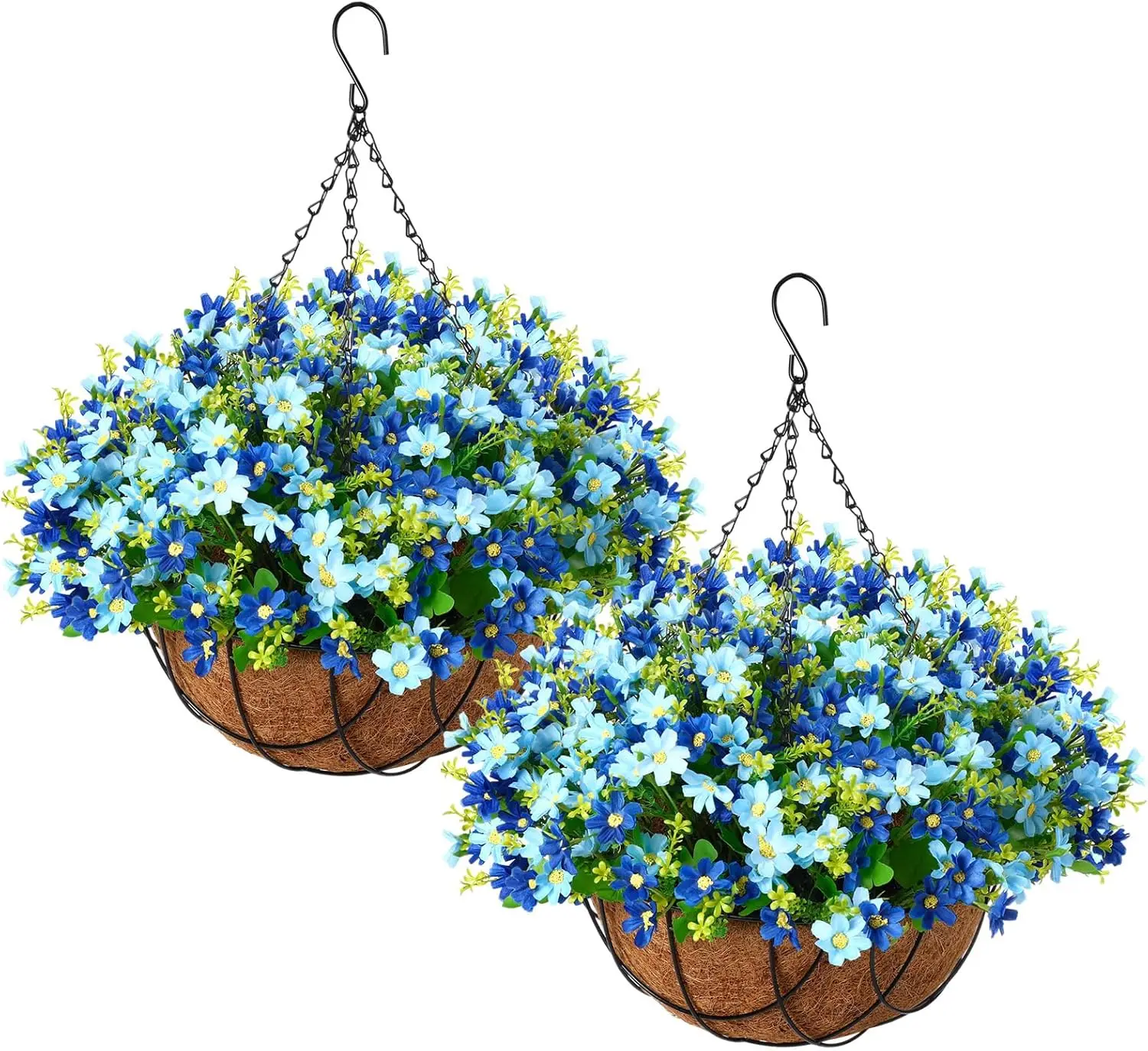 Artificial Hanging Baskets with Flowers for Outdoors Fake Plants for Porch Home Decoration Blue
Artificial Hanging Baskets with Flowers for Outdoors Fake Plants for Porch Home Decoration Blue