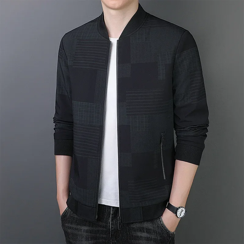 2023 Spring and Autumn New Men's Standing Neck Jacket Top Men's Middle and Youth Business Casual Jacket Coat
2023 Spring and Autumn New Men's Standing Neck Jacket Top Men's Middle and Youth Business Casual Jacket Coat