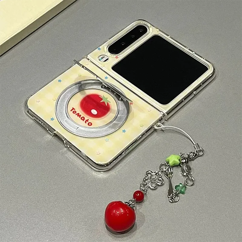 z flip7 Case Cute Tomato 360° Rotating Ring Stand & Pendant Flip Case For Samsung Z Flip 7 6 5 /Mix Flip Protective Cover
z flip7 Case Cute Tomato 360° Rotating Ring Stand & Pendant Flip Case For Samsung Z Flip 7 6 5 /Mix Flip Protective Cover