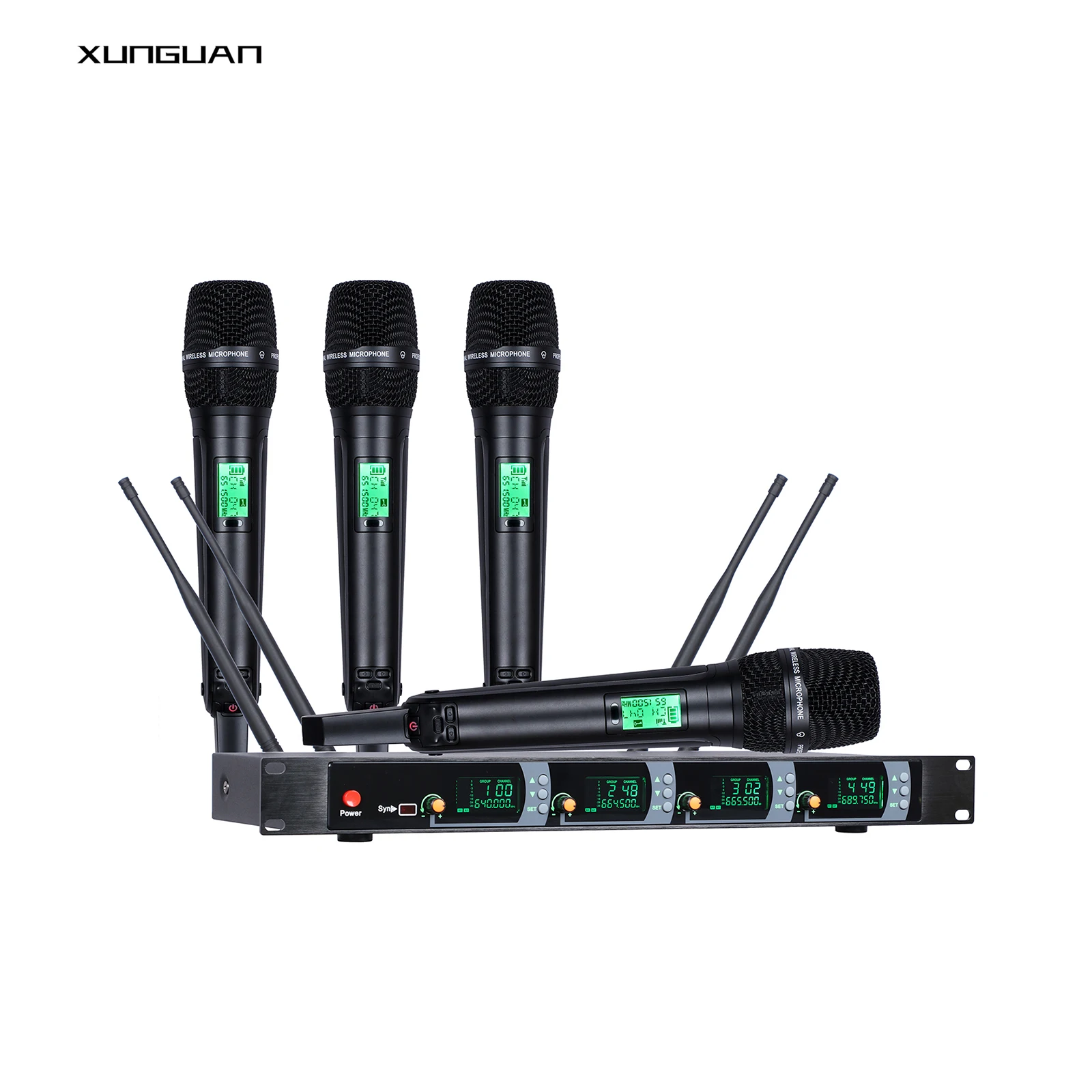 SKM9000-4CH Hot Selling Professional UHF IR Wireless Microphone 2CH Metal Handheld Mic for Conference Church Performance
SKM9000-4CH Hot Selling Professional UHF IR Wireless Microphone 2CH Metal Handheld Mic for Conference Church Performance