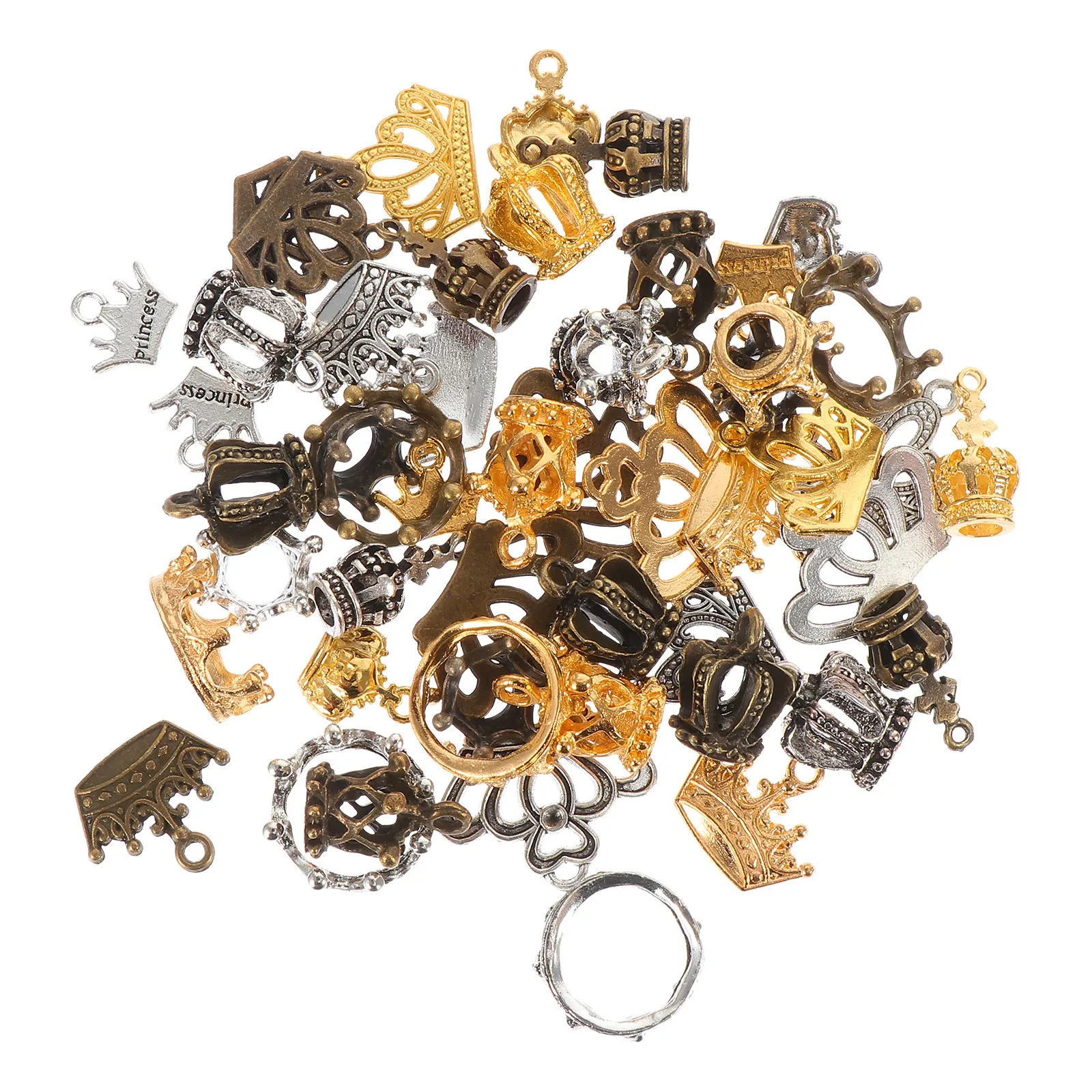 50Pcs Small Exquisite Crown Pendants Alloy Charms for DIY Jewelry Crafts Necklace Bracelet Mobile Pendant Backpack Ornament
50Pcs Small Exquisite Crown Pendants Alloy Charms for DIY Jewelry Crafts Necklace Bracelet Mobile Pendant Backpack Ornament