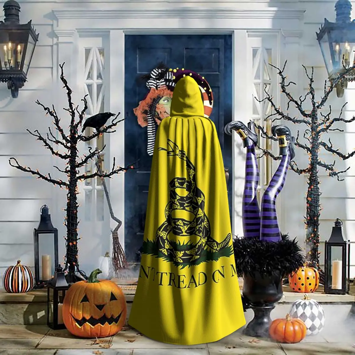 Gadsden Don't Tread On Me Flag Long Hooded Cloak Witch Medieval Costume Cosplay Cape HalloweenVampire Adult Unisex
Gadsden Don't Tread On Me Flag Long Hooded Cloak Witch Medieval Costume Cosplay Cape HalloweenVampire Adult Unisex