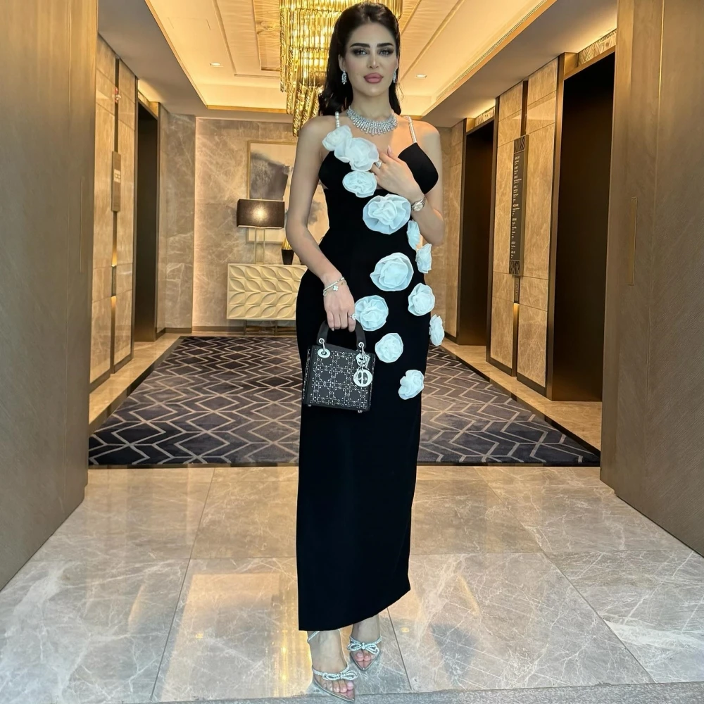 Evening Saudi Arabia Charmeuse Pearl Flower Homecoming Sheath Spaghetti Strap Bespoke Occasion Gown Midi Dresses
Evening Saudi Arabia Charmeuse Pearl Flower Homecoming Sheath Spaghetti Strap Bespoke Occasion Gown Midi Dresses