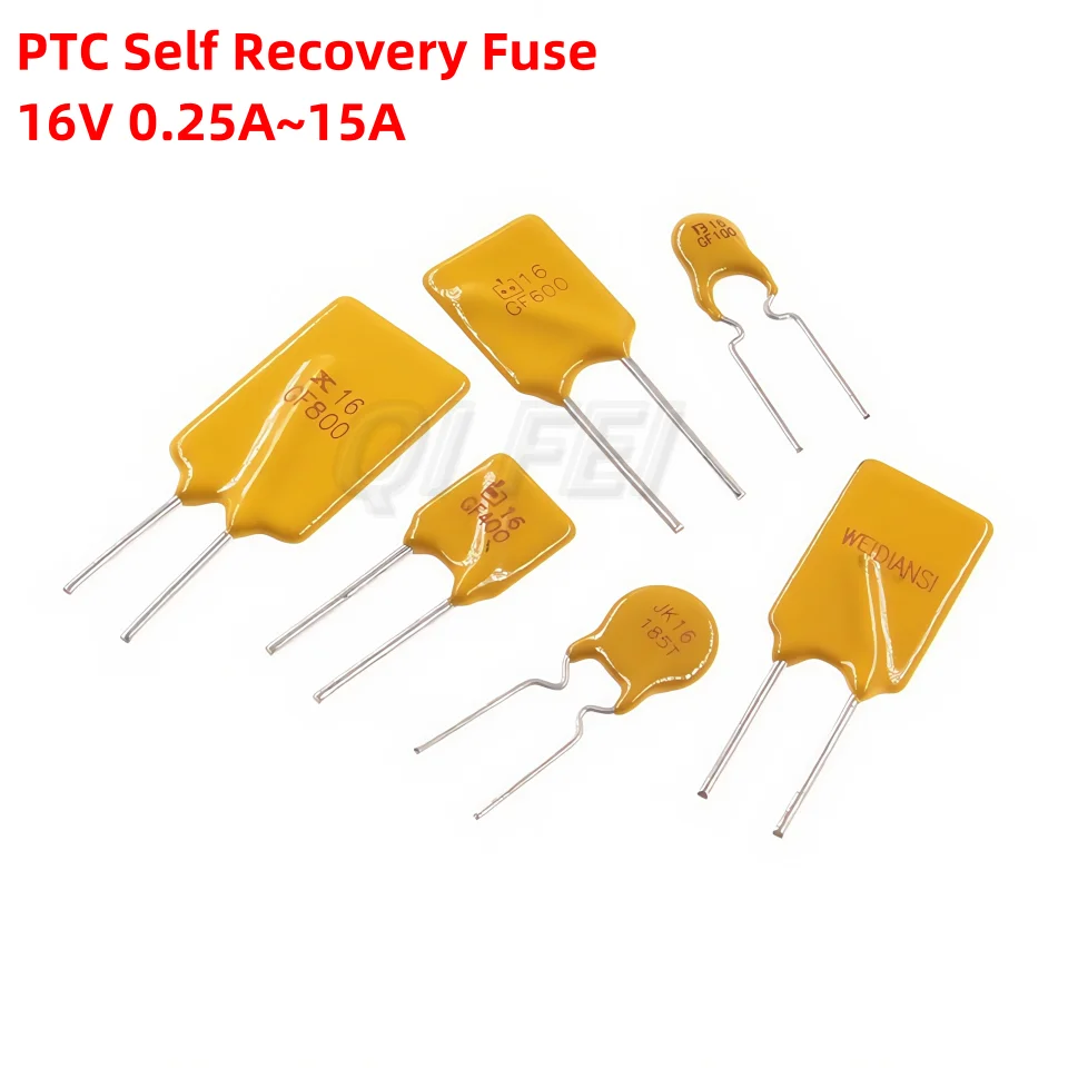 10PCS Resettable Fuse 16V 0.25A 0.5A 0.75A 0.9A 1A 1.85A 2A 2.5A 3A 4A 5A 6A 7A 9A 10A 12A 13A 15 AMP X16 PTC Self Recovery Fuse
10PCS Resettable Fuse 16V 0.25A 0.5A 0.75A 0.9A 1A 1.85A 2A 2.5A 3A 4A 5A 6A 7A 9A 10A 12A 13A 15 AMP X16 PTC Self Recovery Fuse