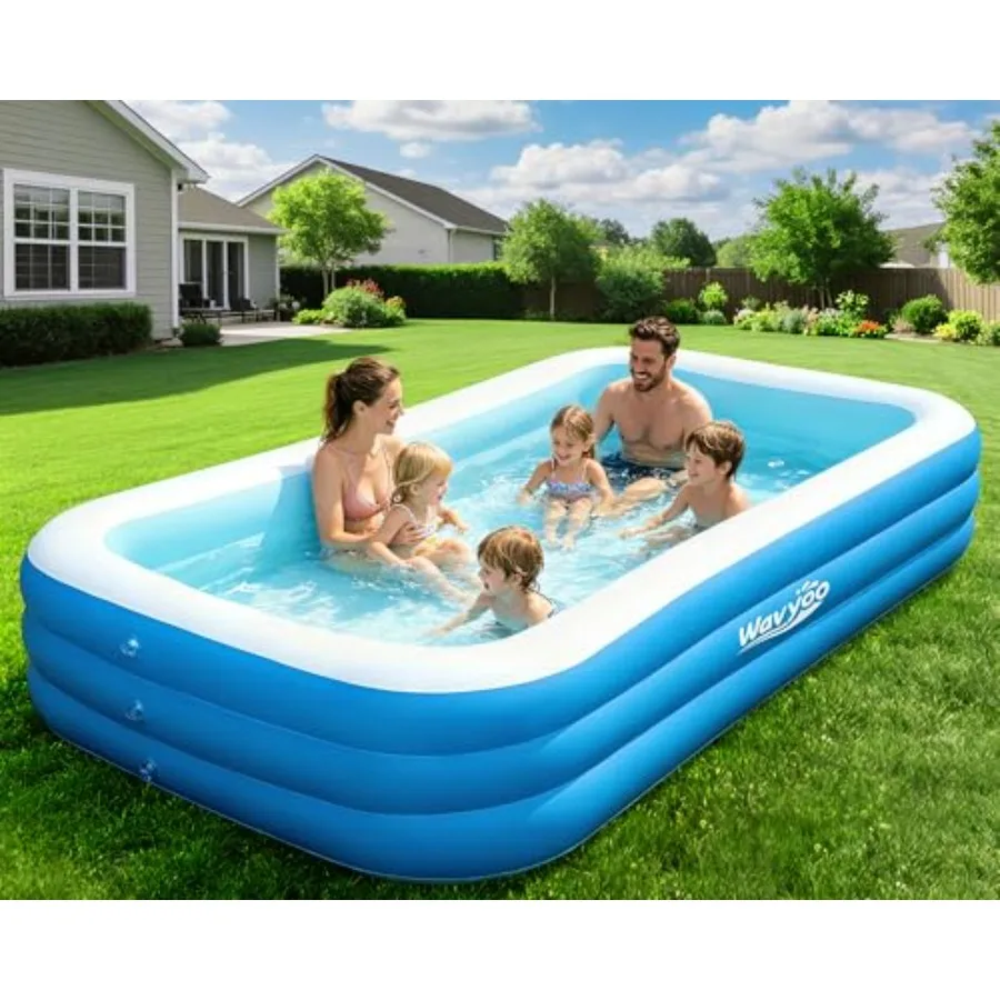 Backyard outdoor garden summer water party inflatable pool for kids and adults, PVC material, blue, oversized 10ft x 6ft thicke
Backyard outdoor garden summer water party inflatable pool for kids and adults, PVC material, blue, oversized 10ft x 6ft thicke