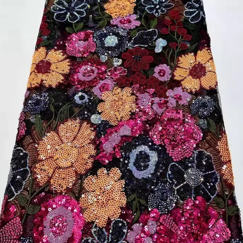 Fafa high-quality net fabric with multi-color beadsand large flower-shaped sequin embroidery for weddingdresses and formal gowns
Fafa high-quality net fabric with multi-color beadsand large flower-shaped sequin embroidery for weddingdresses and formal gowns