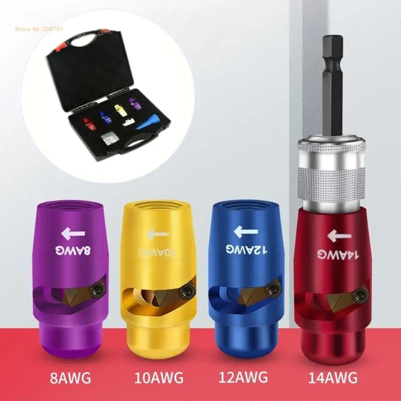 Professional Wire Stripping Tool Set Quick Connection Drill Attachments Suitable For Fast Cable Peeling, Electrical Dropship
Professional Wire Stripping Tool Set Quick Connection Drill Attachments Suitable For Fast Cable Peeling, Electrical Dropship