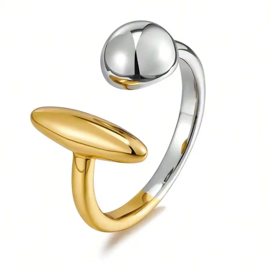 Chunky Teardrop Bypass Dome Open Adjustable Ring For Women
Chunky Teardrop Bypass Dome Open Adjustable Ring For Women
