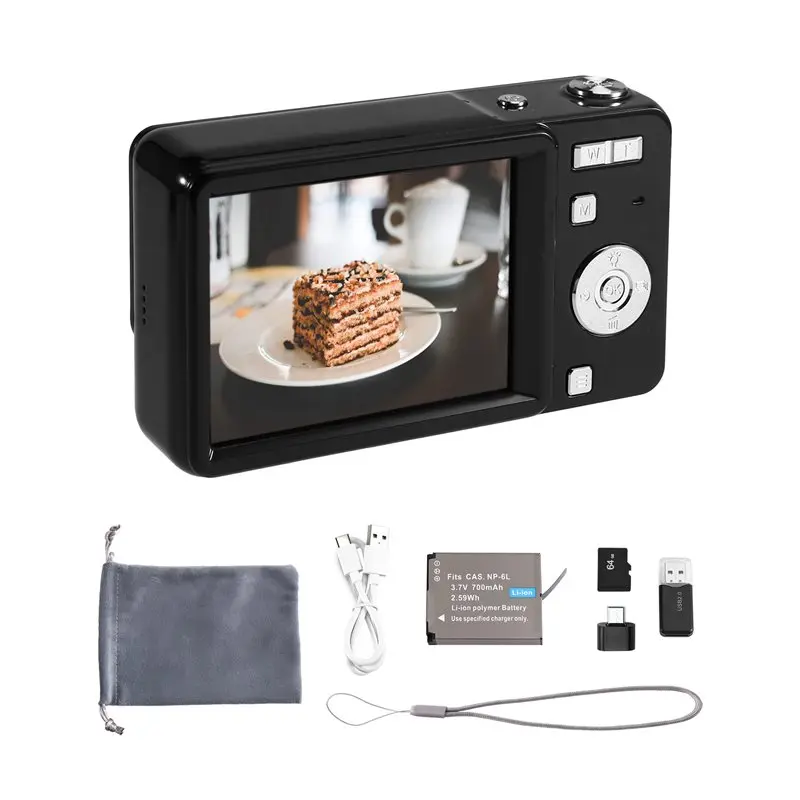 FEDI-Compact M15 Digital Camera 64MP CCD HD With 64GB Memory Card For Photo Video Recording Featuring Screen Flash For Travel
FEDI-Compact M15 Digital Camera 64MP CCD HD With 64GB Memory Card For Photo Video Recording Featuring Screen Flash For Travel