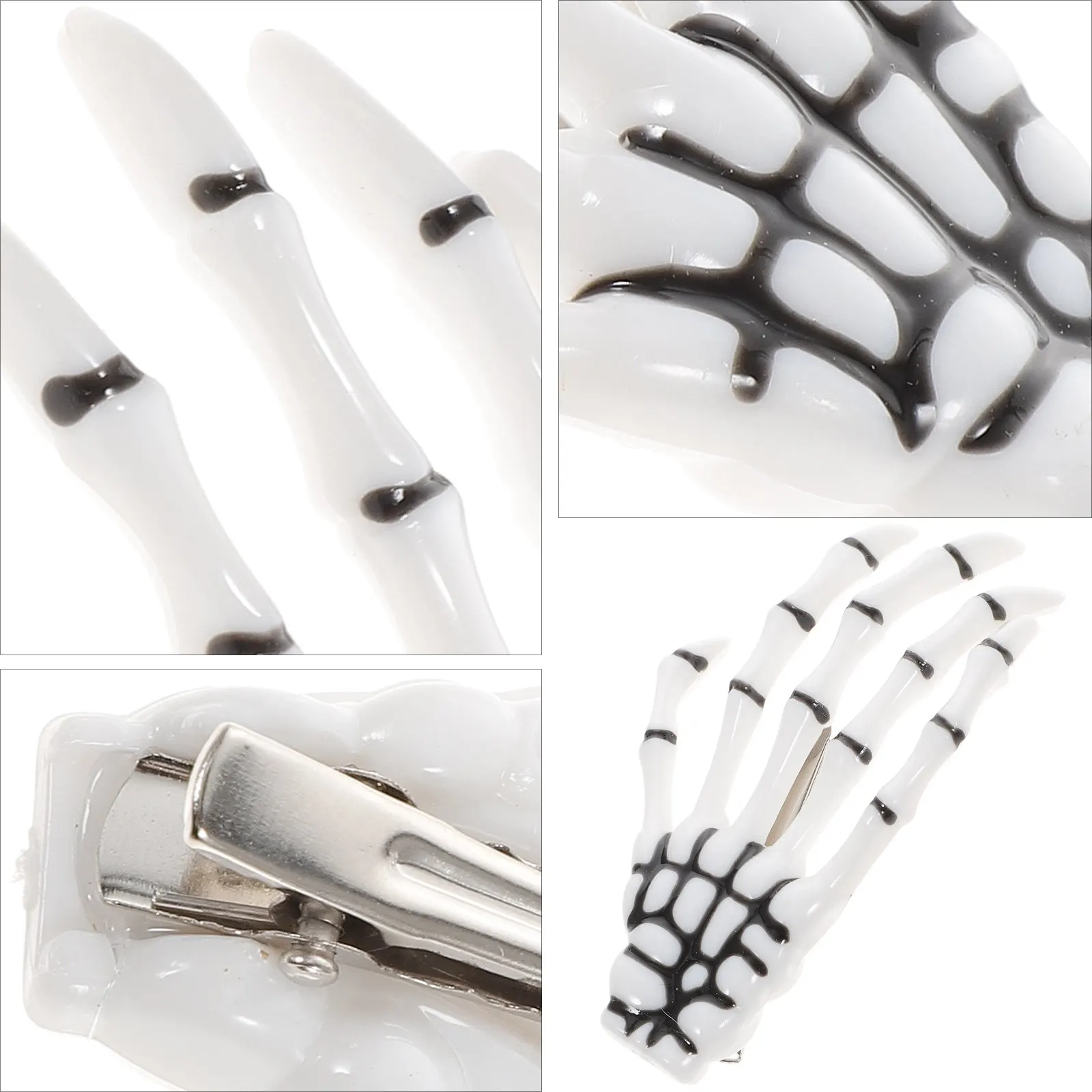 Набор из 4 заколок для волос в виде черепов с когтями, аксессуары для волос на Хэллоуин, пластиковые заколки-черепа, модные, легкие, для вечеринок
Набор из 4 заколок для волос в виде черепов с когтями, аксессуары для волос на Хэллоуин, пластиковые заколки-черепа, модные, легкие, для вечеринок