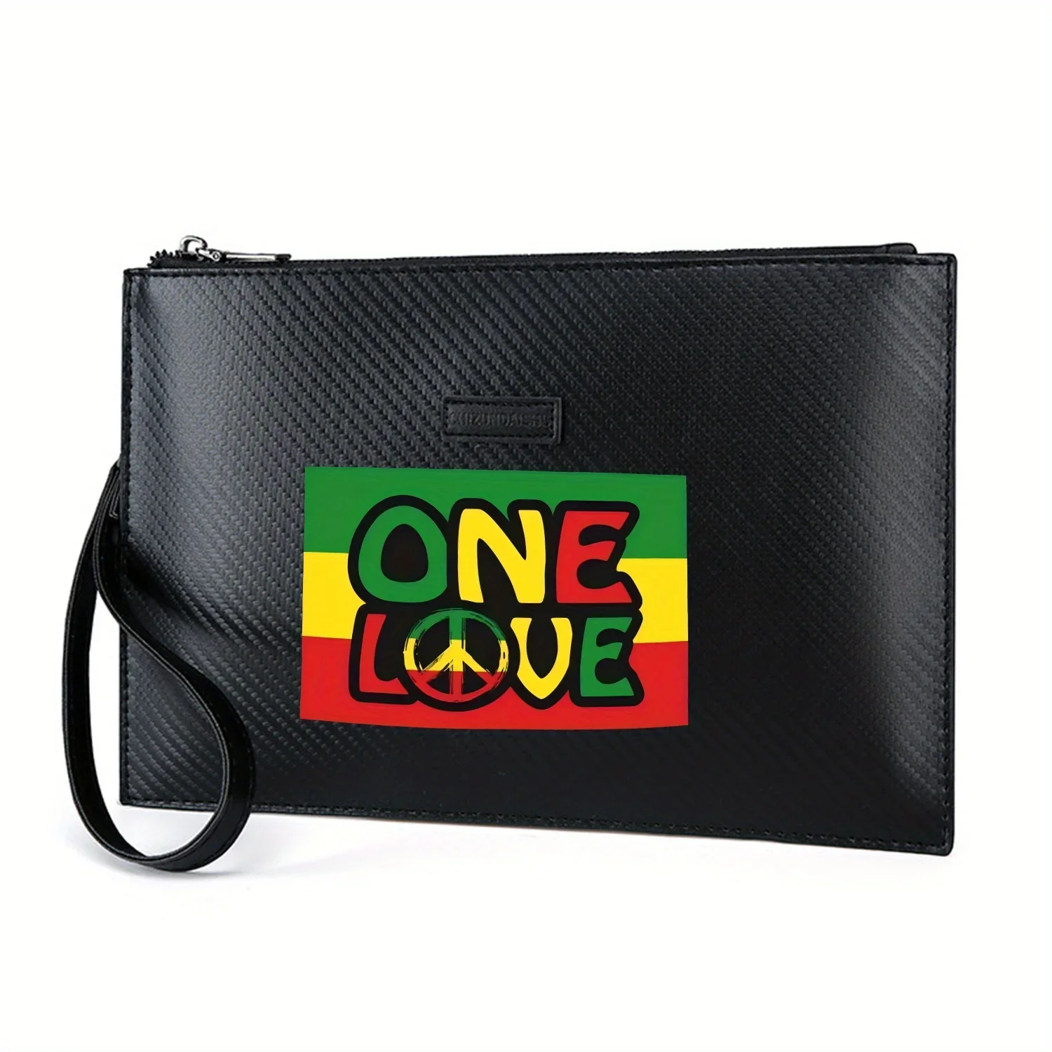 One Love peace sign reggae colors Elegant Printed PU Men's Handbag Fashionable and Practical for Everyday Carry
One Love peace sign reggae colors Elegant Printed PU Men's Handbag Fashionable and Practical for Everyday Carry