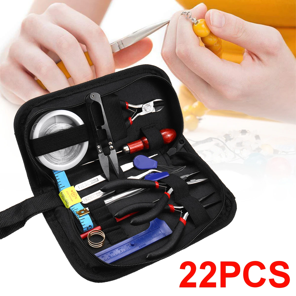 DIY Jewelry Making Starter Kit Earrings Bracelet Necklace Repair Tools with Pliers Silver Beads
DIY Jewelry Making Starter Kit Earrings Bracelet Necklace Repair Tools with Pliers Silver Beads
