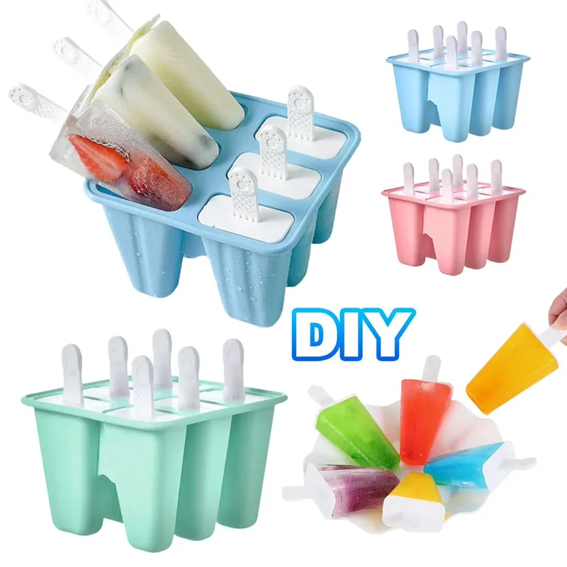 1/2PCS 6 Girds Creative Silicone Ice Mold for Home Use Summer DIY Homemade Ice Cream Mold Kids Popsicle Ice Cube Tray Freeze Box
1/2PCS 6 Girds Creative Silicone Ice Mold for Home Use Summer DIY Homemade Ice Cream Mold Kids Popsicle Ice Cube Tray Freeze Box