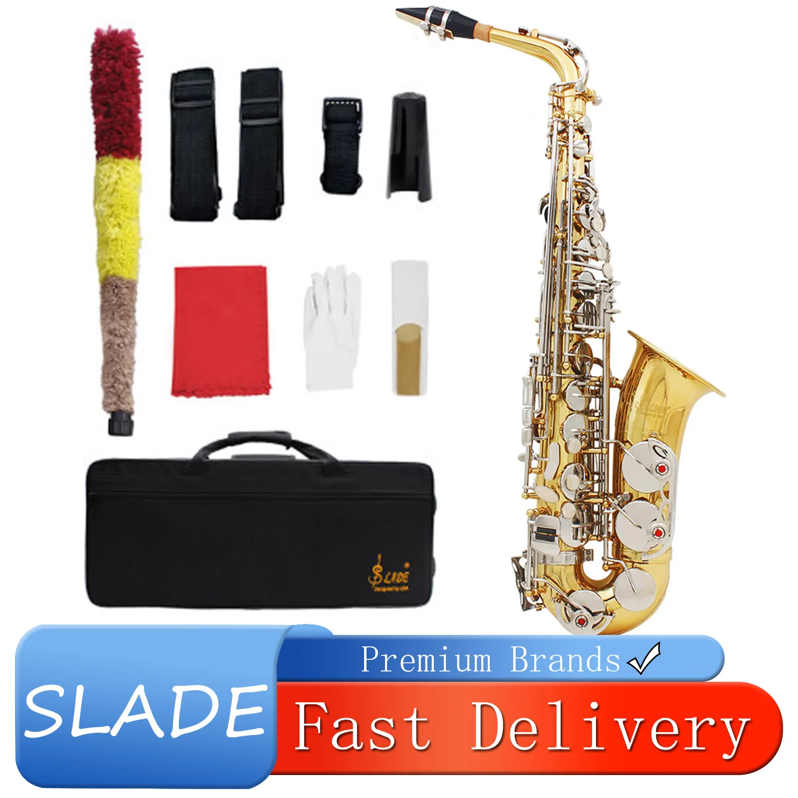 Саксофон альт-баритон SLADE Eb (механика E-flat), латунный корпус, профессиональный деревянный духовой инструмент, набор для начинающих с аксессуарами для саксофона
Саксофон альт-баритон SLADE Eb (механика E-flat), латунный корпус, профессиональный деревянный духовой инструмент, набор для начинающих с аксессуарами для саксофона