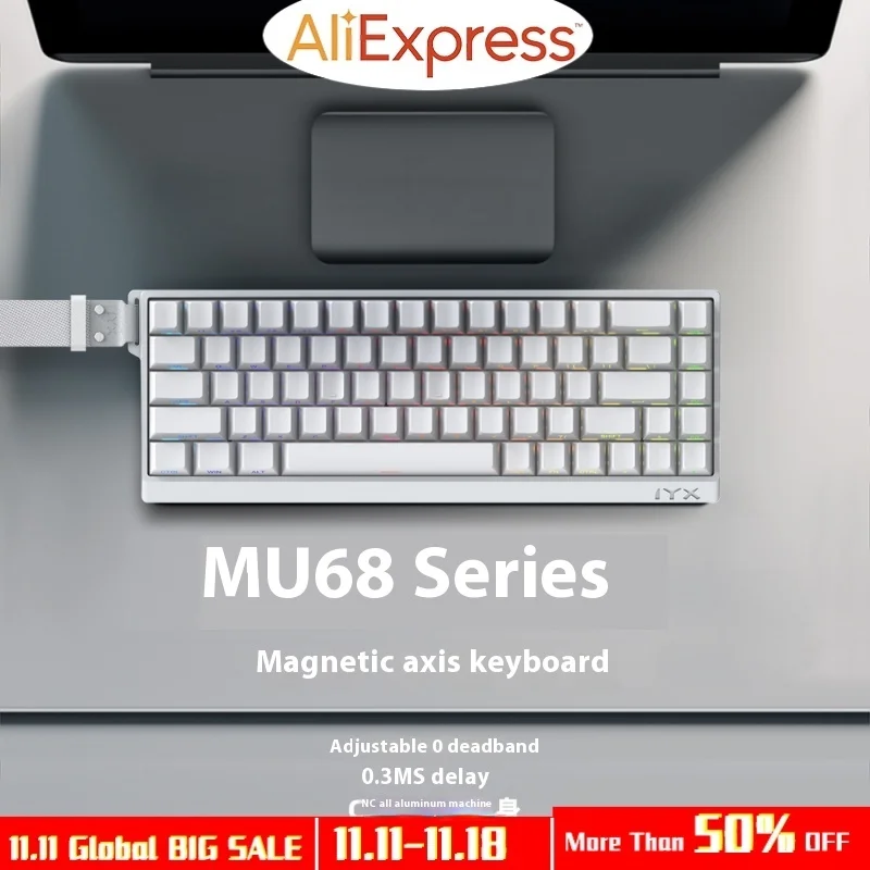 Iyx Mu68 Pro 68 клавиш с магнитным переключателем, клавиатура из алюминиевого сплава, 8k, быстрый триггер, игровая клавиатура с низкой задержкой, ПК, геймер, Varolant, подарки
Iyx Mu68 Pro 68 клавиш с магнитным переключателем, клавиатура из алюминиевого сплава, 8k, быстрый триггер, игровая клавиатура с низкой задержкой, ПК, геймер, Varolant, подарки