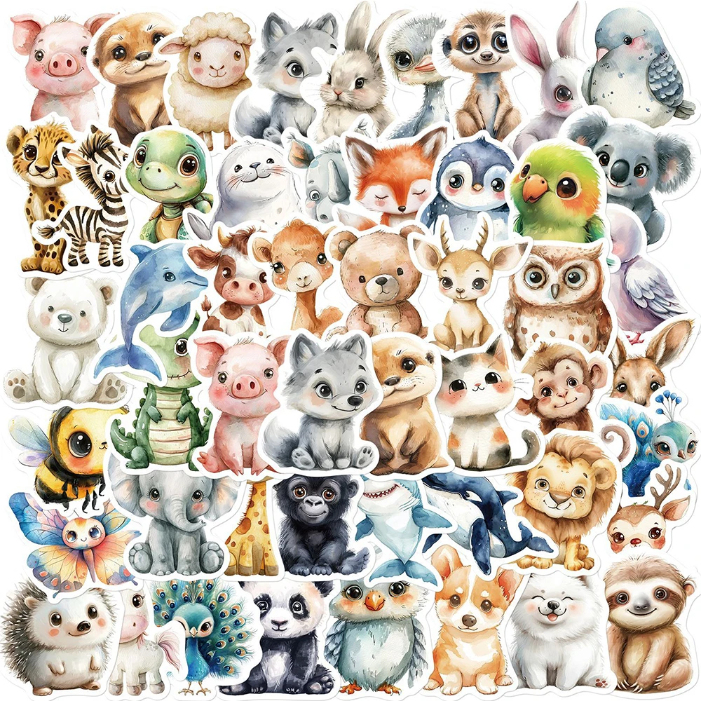 10/30/50pcs Cute Cartoon Watercolor Animal Graffiti Stickers DIY Suitcase Laptop Luggage Water Bottle Decoration Sticker Decals
10/30/50pcs Cute Cartoon Watercolor Animal Graffiti Stickers DIY Suitcase Laptop Luggage Water Bottle Decoration Sticker Decals