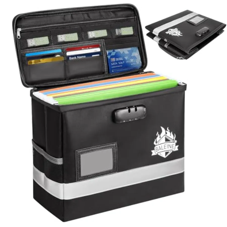 Fireproof Document Box with Lock, Portable Fireproof Document Bag Waterproof Fire Proof File Boxes for Documents, File Organize
Fireproof Document Box with Lock, Portable Fireproof Document Bag Waterproof Fire Proof File Boxes for Documents, File Organize