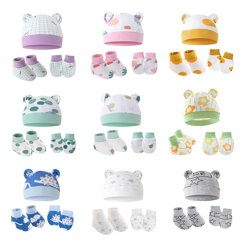 3Pcs Baby Accessories Socks+Bear Ear Hat+Anti Scratching Gloves Newborn Infant Cotton Comfortable Foot Cover Caps Glove Set 0-6M
3Pcs Baby Accessories Socks+Bear Ear Hat+Anti Scratching Gloves Newborn Infant Cotton Comfortable Foot Cover Caps Glove Set 0-6M