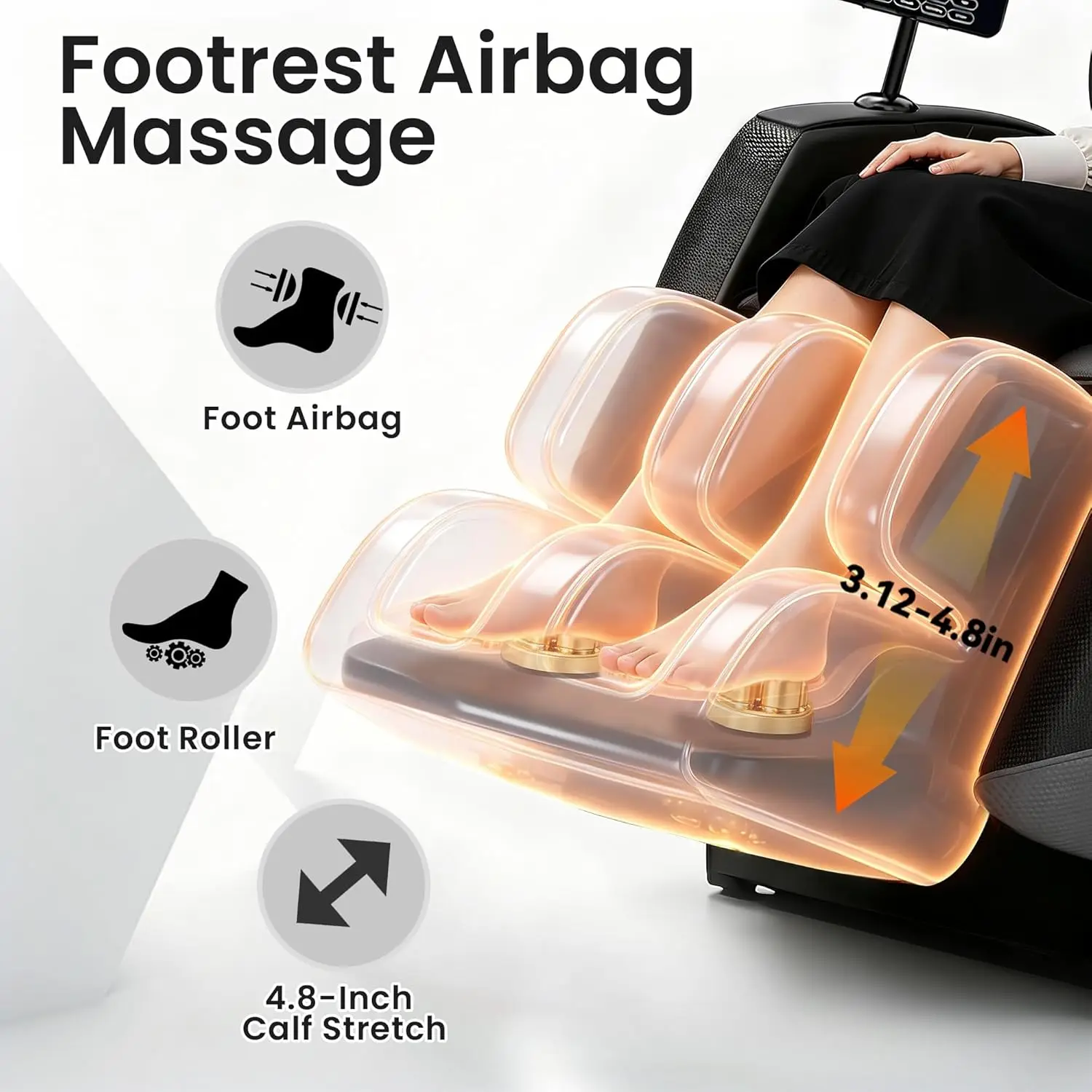 Full Body Zero Gravity Massage Chair with 10 Roller Nodes Airbags Heating Foot Rollers Auto Modes
Full Body Zero Gravity Massage Chair with 10 Roller Nodes Airbags Heating Foot Rollers Auto Modes