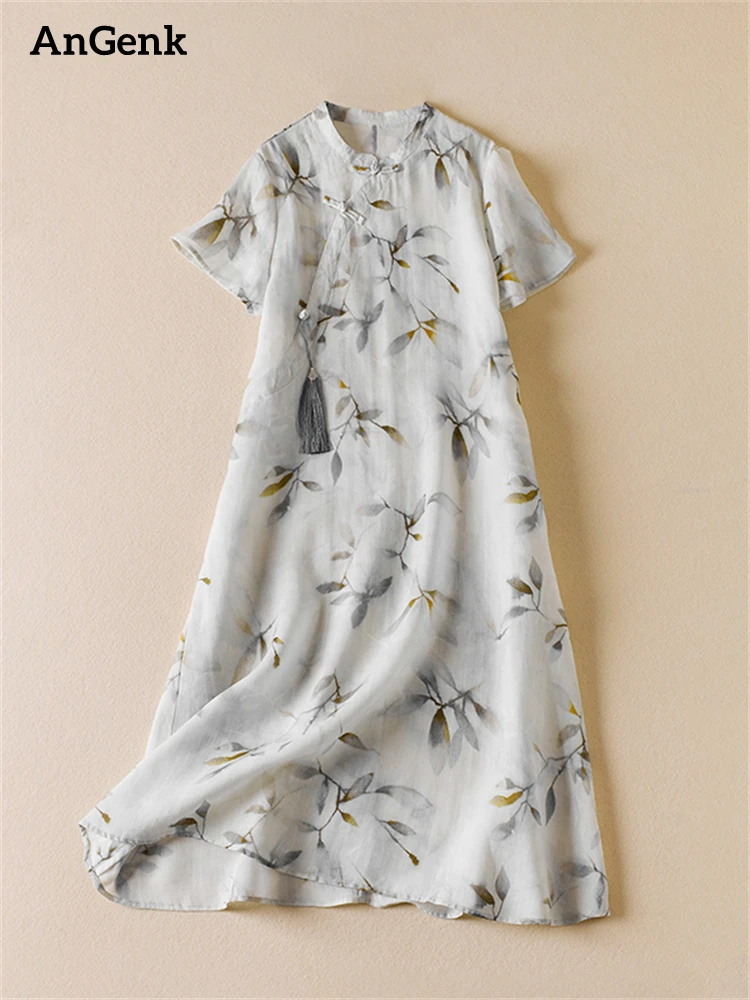 Summer Cotton Print Vintage Dresses For Women 2023 Casual Midi Chinese Style Dress Femme Robe Office Lady Work Elegant Clothing
Summer Cotton Print Vintage Dresses For Women 2023 Casual Midi Chinese Style Dress Femme Robe Office Lady Work Elegant Clothing