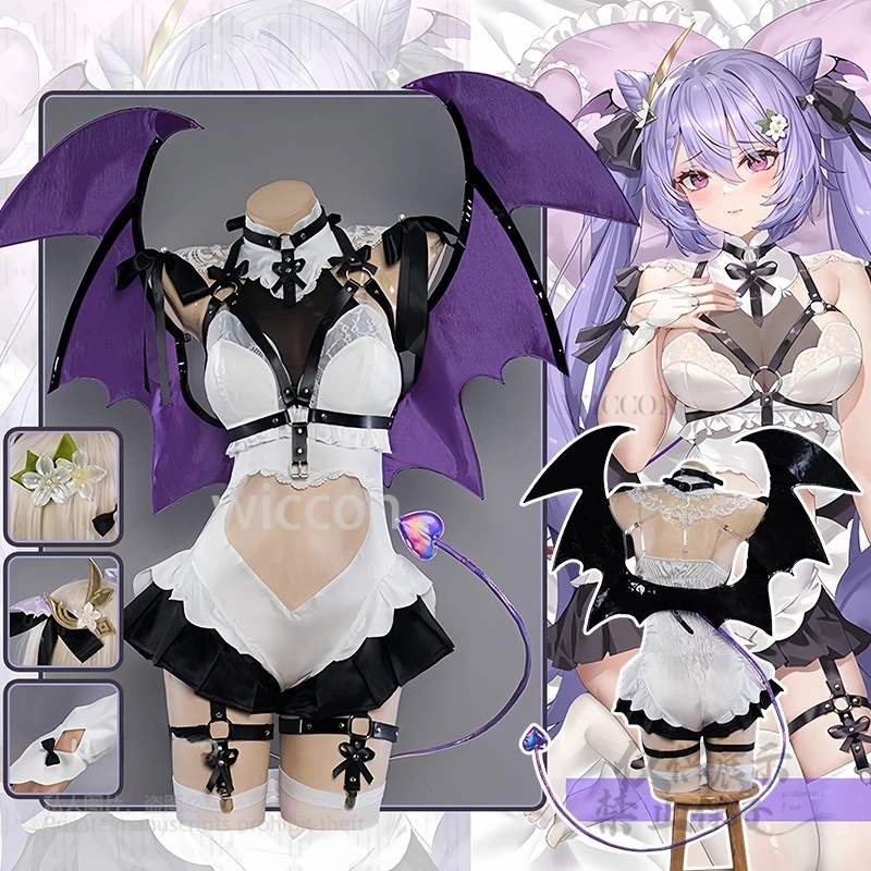 Anime Game Genshin Impact Keqing Cosplay Costume Derivative Clothing Suit Kawaii Y2K Jirai Kei Female Cos Devil Costumes Outfits
Anime Game Genshin Impact Keqing Cosplay Costume Derivative Clothing Suit Kawaii Y2K Jirai Kei Female Cos Devil Costumes Outfits