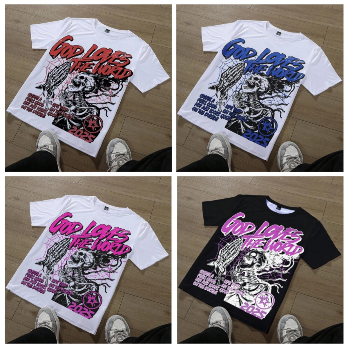 Manfinity EMRG Men Women Casual Skull Slogan Printed Short Sleeve T-Shirt Retro Y2K Round Neck Summer Fashion Tee Casual Tops
Manfinity EMRG Men Women Casual Skull Slogan Printed Short Sleeve T-Shirt Retro Y2K Round Neck Summer Fashion Tee Casual Tops