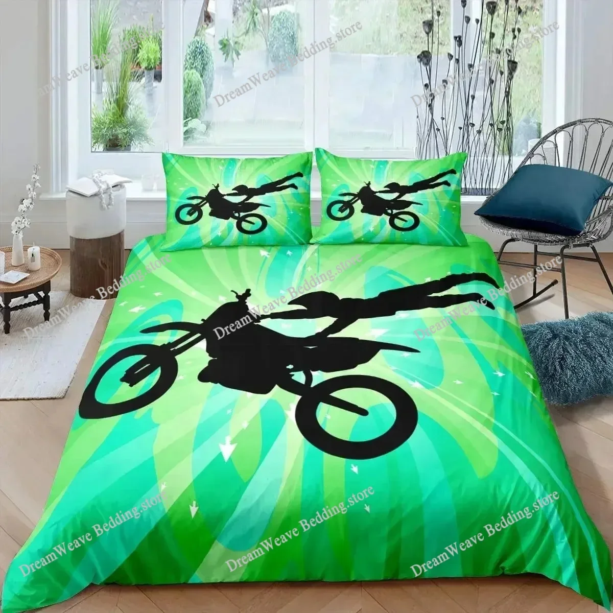Luxury Bedding Set Motorcycle Fire Print Duvet Cover Set with Pillowcase Motocross Bedspread Boy's Bed Set Home Textileextile963
Luxury Bedding Set Motorcycle Fire Print Duvet Cover Set with Pillowcase Motocross Bedspread Boy's Bed Set Home Textileextile963