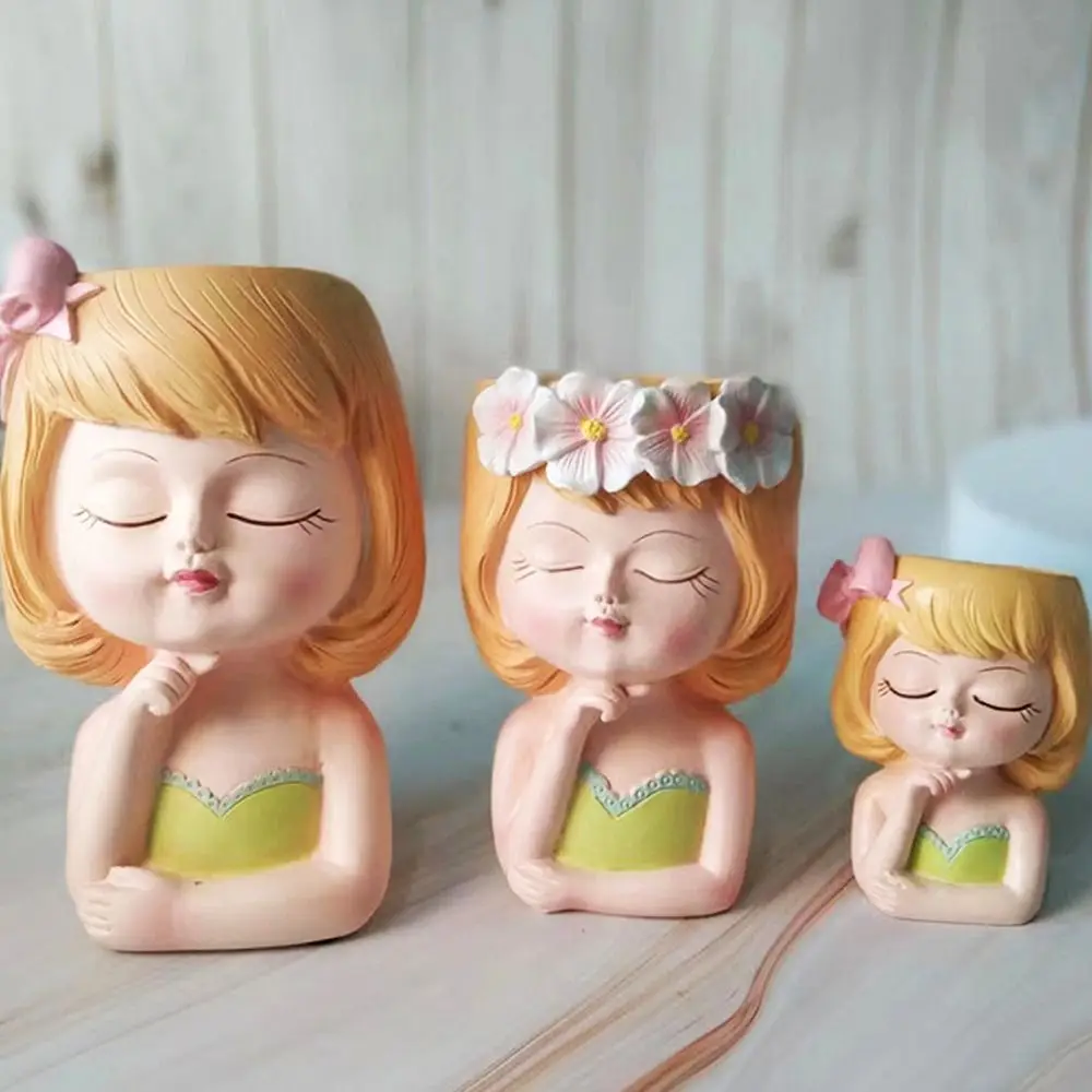 Girl Head Planter Cartoon Face Planters Pots Girl Statue Nordic Fairy Flowerpot Resin Realistic Succulent Planter Pot Office
Girl Head Planter Cartoon Face Planters Pots Girl Statue Nordic Fairy Flowerpot Resin Realistic Succulent Planter Pot Office
