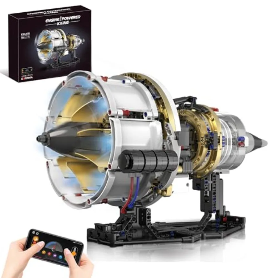 Aircraft Engine Building Set That Works, Mini Turbojet Model Kit Technic with APP Control Light and Motor, Collectible Mechanic
Aircraft Engine Building Set That Works, Mini Turbojet Model Kit Technic with APP Control Light and Motor, Collectible Mechanic