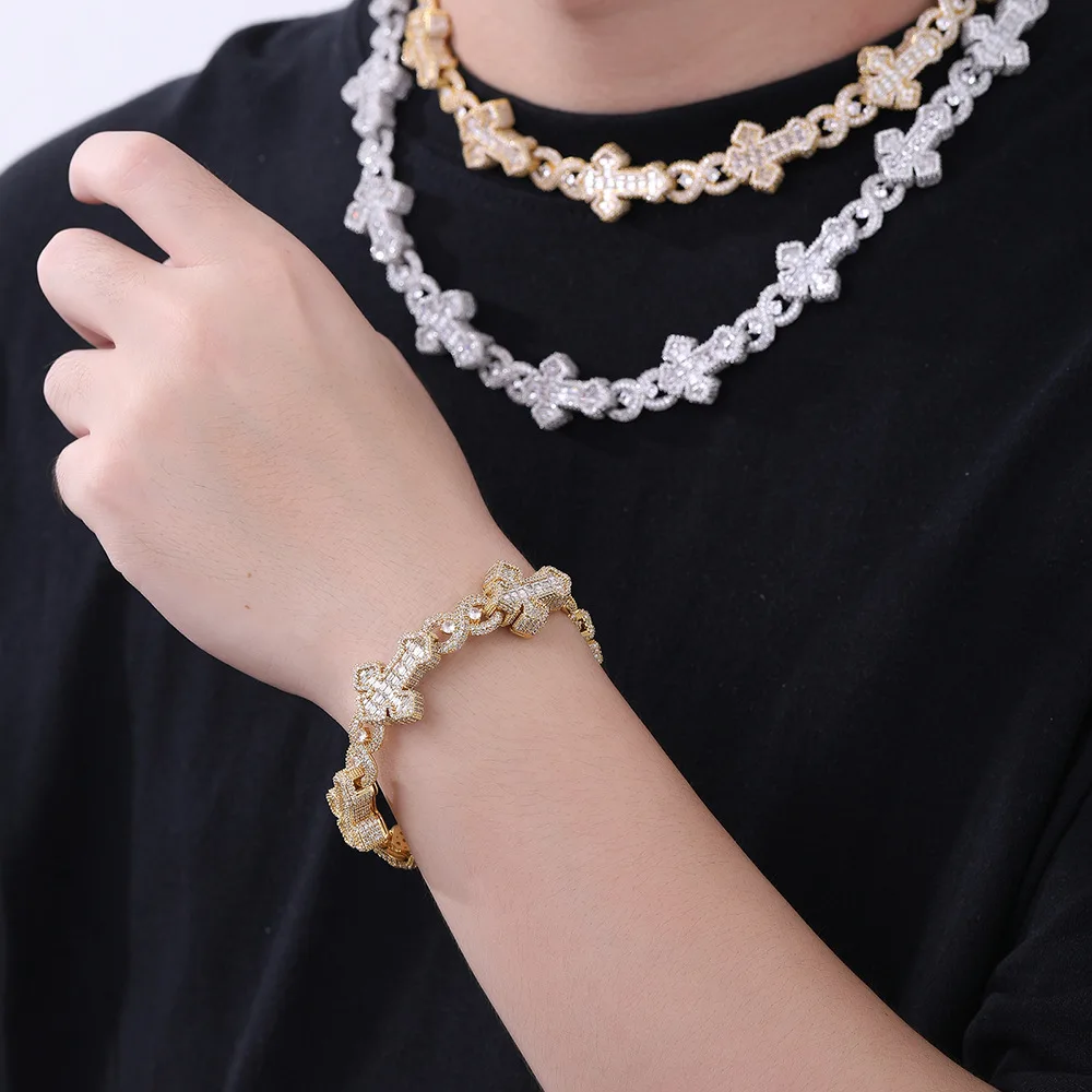 Personalized Hip-Hop 10MM Cross Flower Filled Cubic Zirconia Necklace Jewelry Set For Men Women Trendy Niche
Personalized Hip-Hop 10MM Cross Flower Filled Cubic Zirconia Necklace Jewelry Set For Men Women Trendy Niche