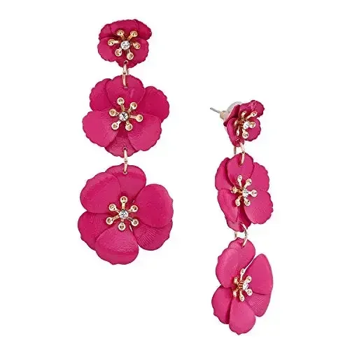 Popular Fashion Alloy Lacquer Flower Stud Earrings Vintage Layered Triple Layer Flower Stud Earrings for Women Party Jewelry
Popular Fashion Alloy Lacquer Flower Stud Earrings Vintage Layered Triple Layer Flower Stud Earrings for Women Party Jewelry