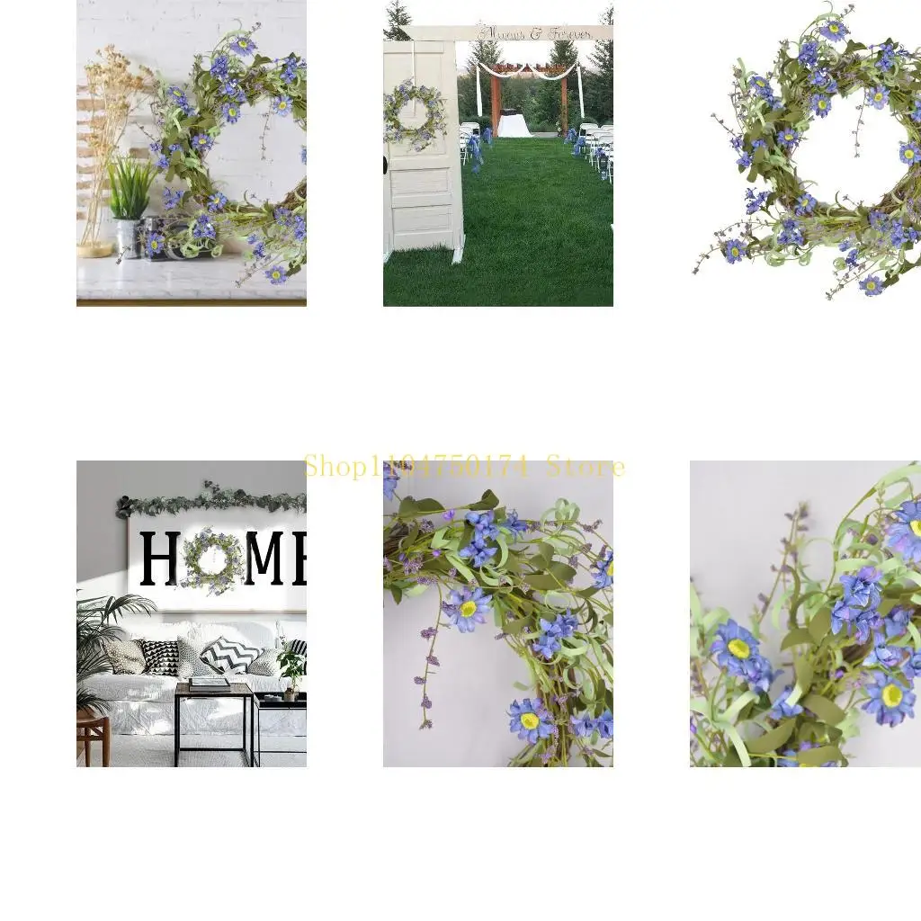 50cm Artificial Blue Flower Spring Wreath Summer Door Garland Front Door Window Wreath Wedding Hanging Home Decor top sale
50cm Artificial Blue Flower Spring Wreath Summer Door Garland Front Door Window Wreath Wedding Hanging Home Decor top sale