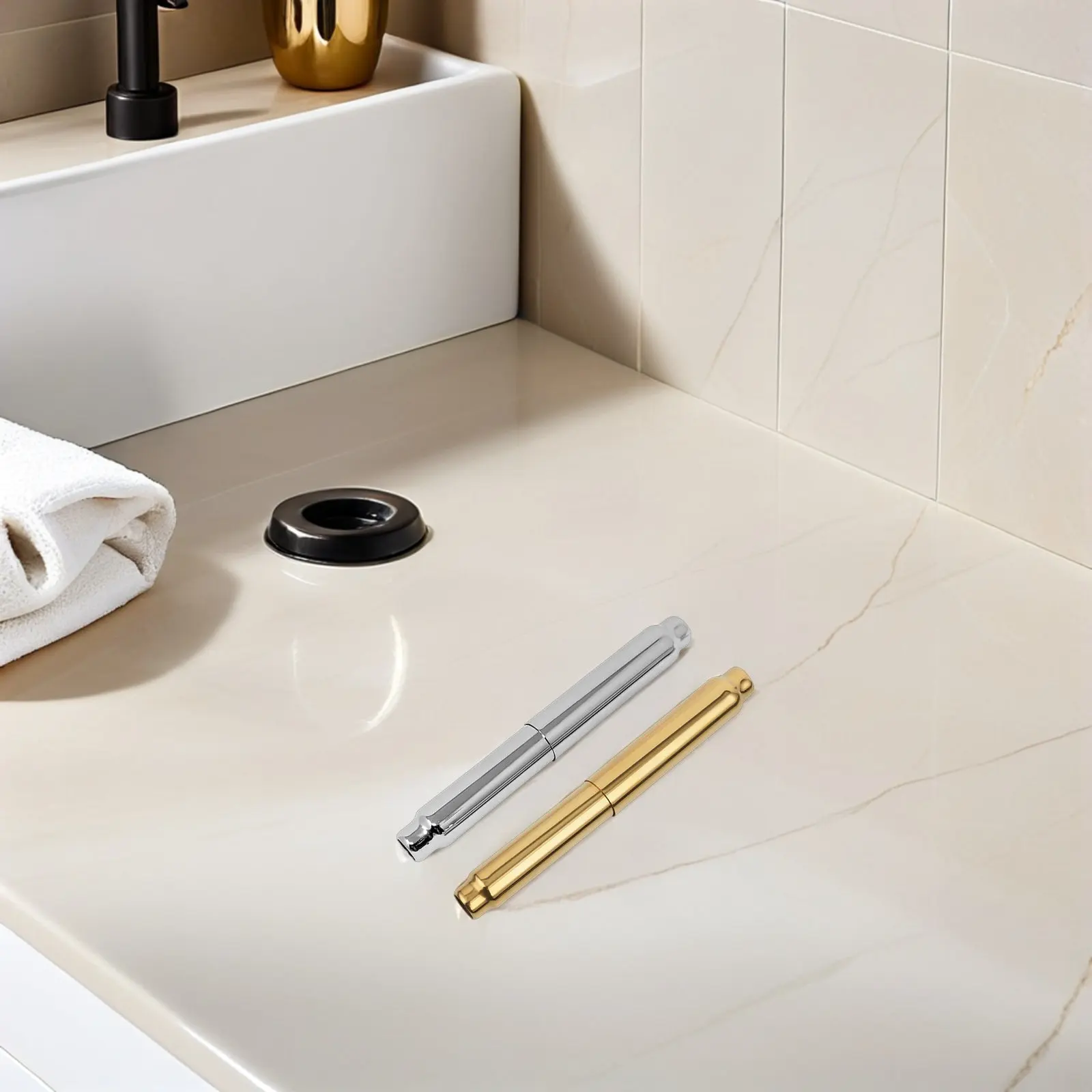 2Pcs Premium Stainless Steel Tissue Holder Replacement Rod - Spring-Loaded Toilet Roll Spindle - Easy Install for Bathroom
2Pcs Premium Stainless Steel Tissue Holder Replacement Rod - Spring-Loaded Toilet Roll Spindle - Easy Install for Bathroom