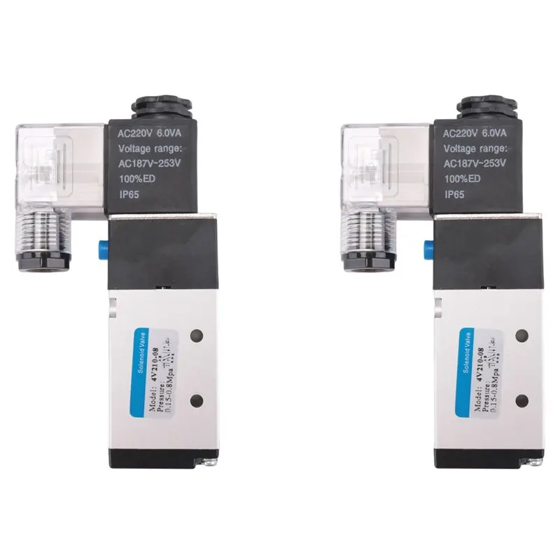 AB11-2X Pneumatic Electric Solenoid Valve 5 Way 2 Position Control Air Gas Magnetic Valve 220V Coil Volt 8Mm Hose Connection
AB11-2X Pneumatic Electric Solenoid Valve 5 Way 2 Position Control Air Gas Magnetic Valve 220V Coil Volt 8Mm Hose Connection